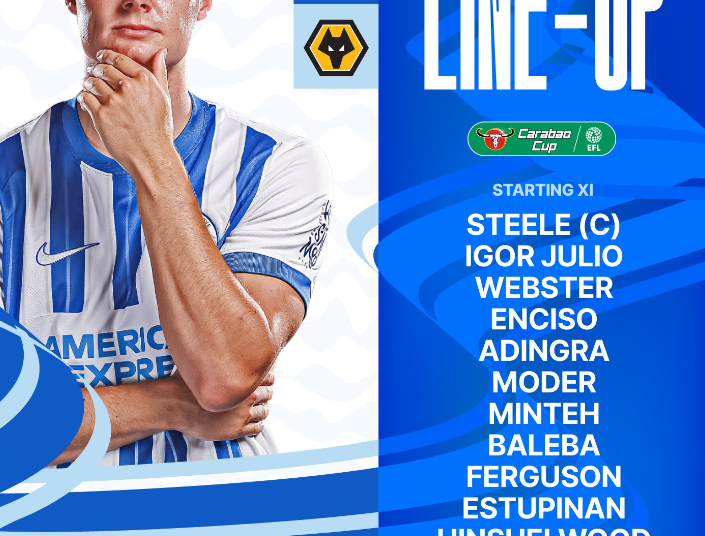 Carabao Cup Round 3 – Brighton and Hove Albion v Wolverhampton Wanderers