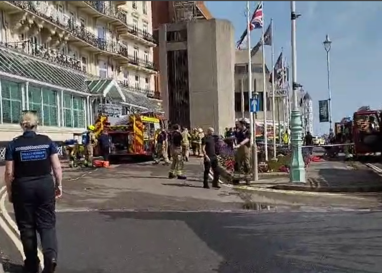 Brighton seafront hotel evacuated as fire crews called out