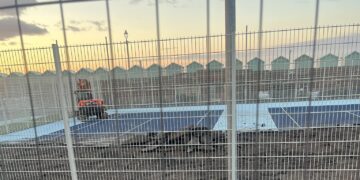 Tennis court dug up because of ‘wrong kind of tarmac’