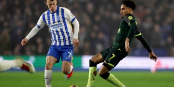 Brighton and Hove Albion fans cheer the return of March