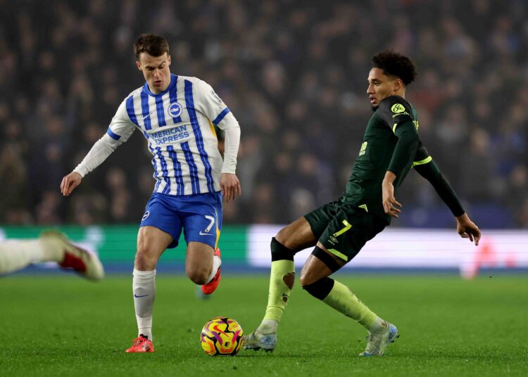 Brighton and Hove Albion fans cheer the return of March
