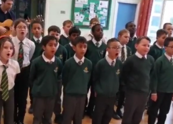 Children sing ‘save our school’ – with video