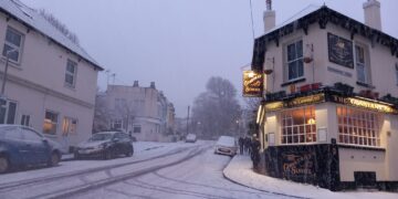 Snow settles in Brighton and Hove
