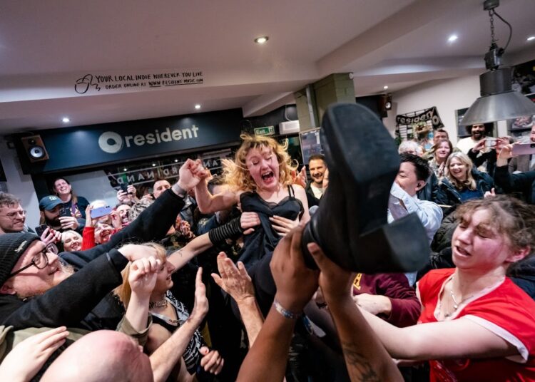 Who let the toilet rolls out? Lambrini Girls in action!