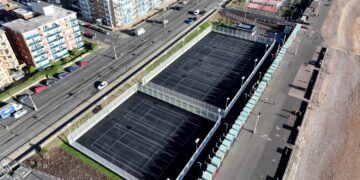 New seafront tennis courts open