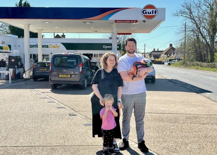 Tanker driver helps with special delivery as baby arrives on forecourt