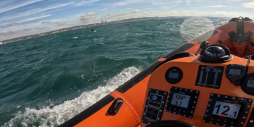 First-time paddleboarders blown a mile out to sea