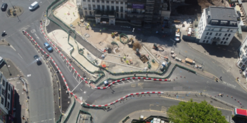 Old Steine roadworks on track
