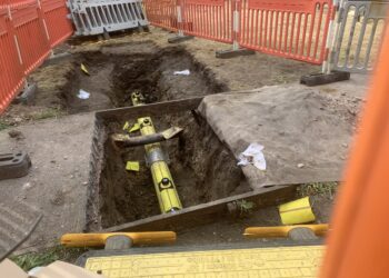 Gas main damaged during Spiegelgarden take-down