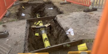 Gas main damaged during Spiegelgarden take-down