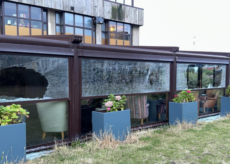 Vandals smash up seafront venue in early morning wrecking spree