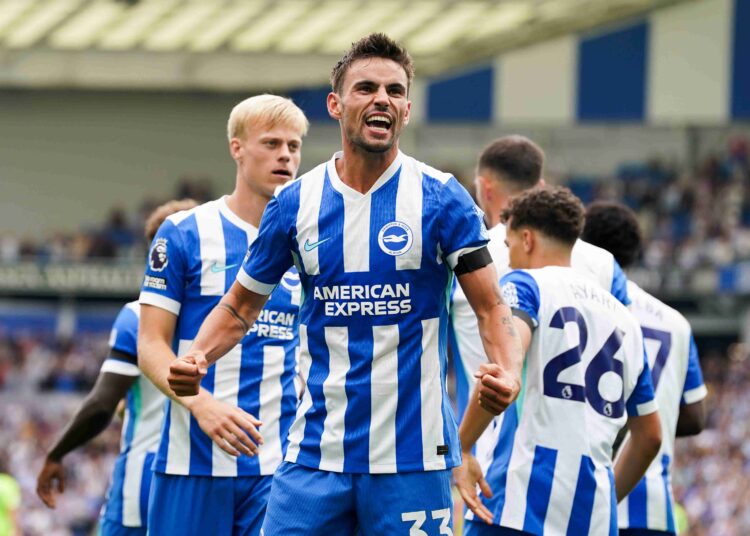 Brighton and Hove Albion held by last-minute goal from Fulham