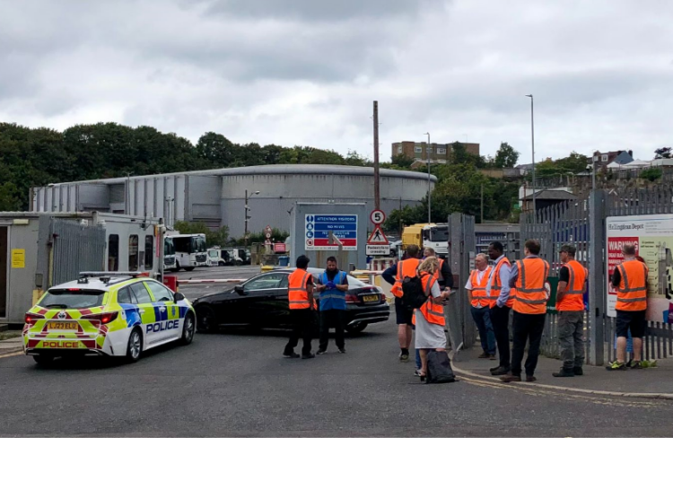 Brighton bin depot staff go back to work after bomb hoax