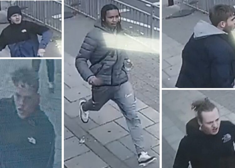 Police hunt four teens over affray with weapons