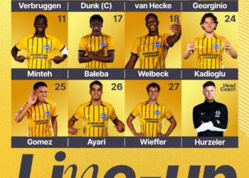 Brighton and Hove Albion to field unchanged team at Crystal Palace