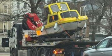 Boat caught up in bus crash
