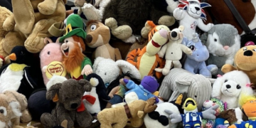 Traffic wardens donate toys to disadvantaged kids