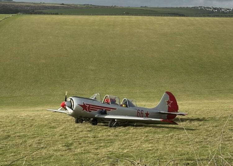 Plane makes emergency landing in fields