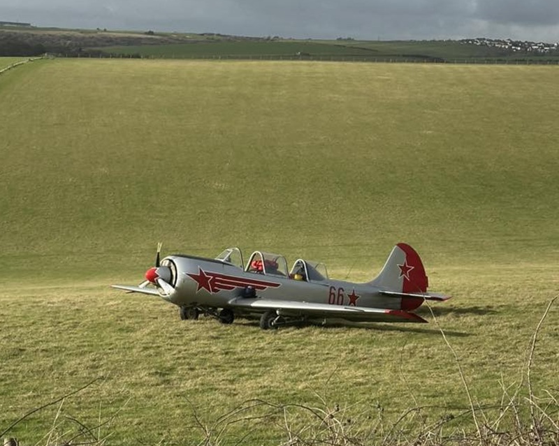 Plane makes emergency landing in fields