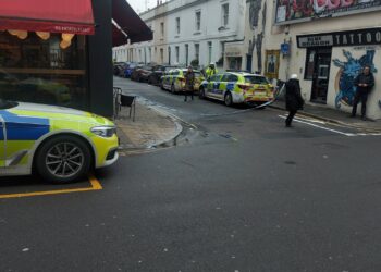 City centre street cordoned off