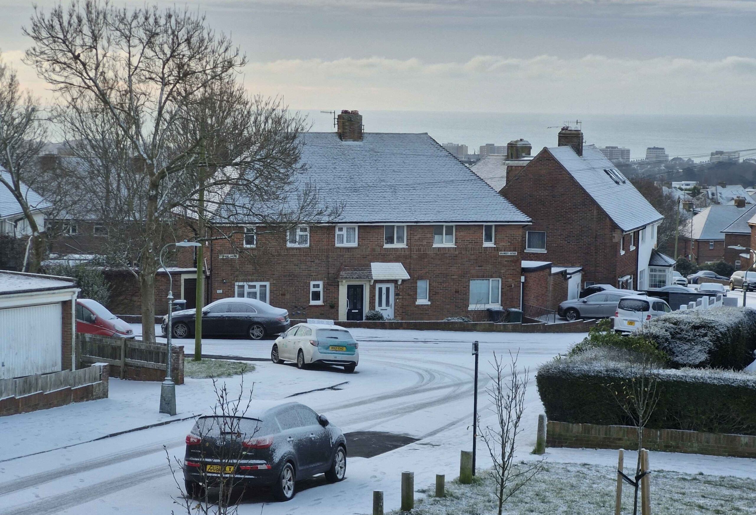 Snow carpets Brighton and Hove&rsquo;s hilly suburbs