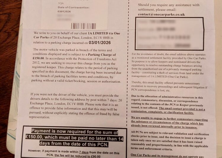 Scam parking tickets put on cars in Brighton
