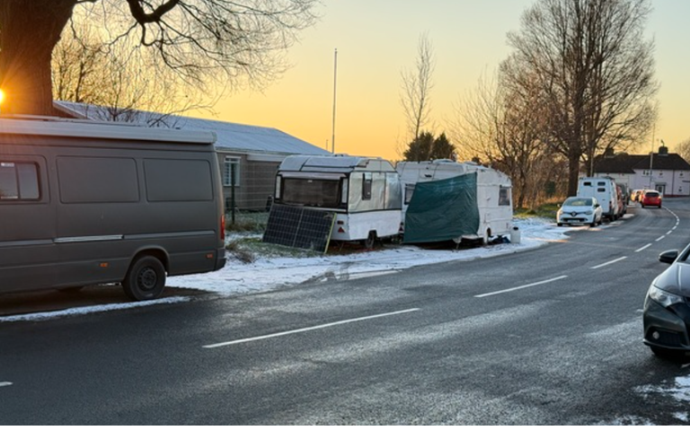 Vans, caravans and human waste spur residents to start petition