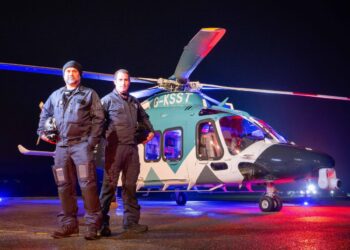 Helicopter lands on Brighton hospital helipad for first time