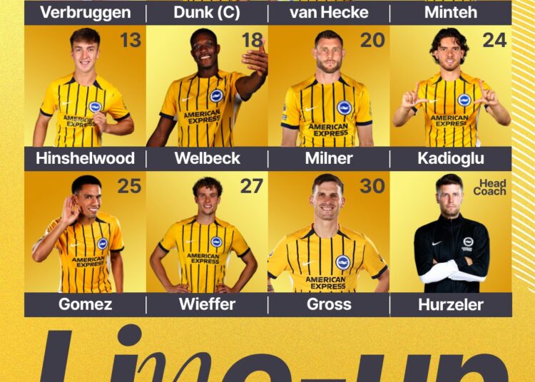 Dunk back as Brighton and Hove Albion face Sunderland