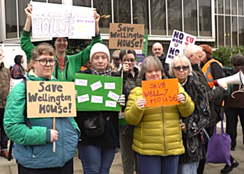 Parents and carers protest about proposal to close day centre