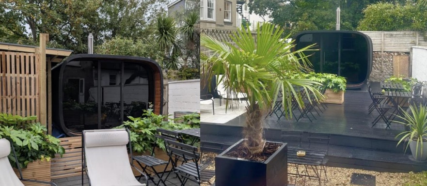Coffee shop bids to keep back garden sauna