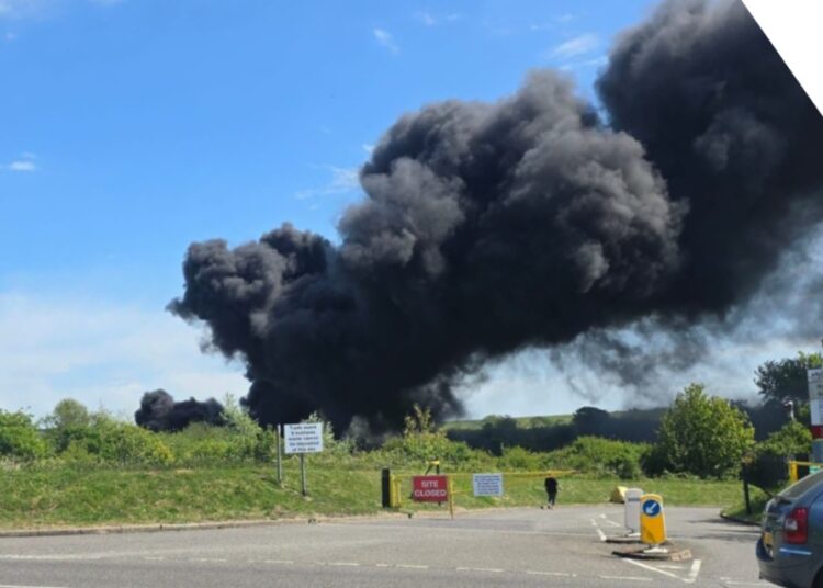 Food waste bin fire was arson, police believe