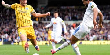 Brighton and Hove Albion thwarted by last-gasp goal at Leeds
