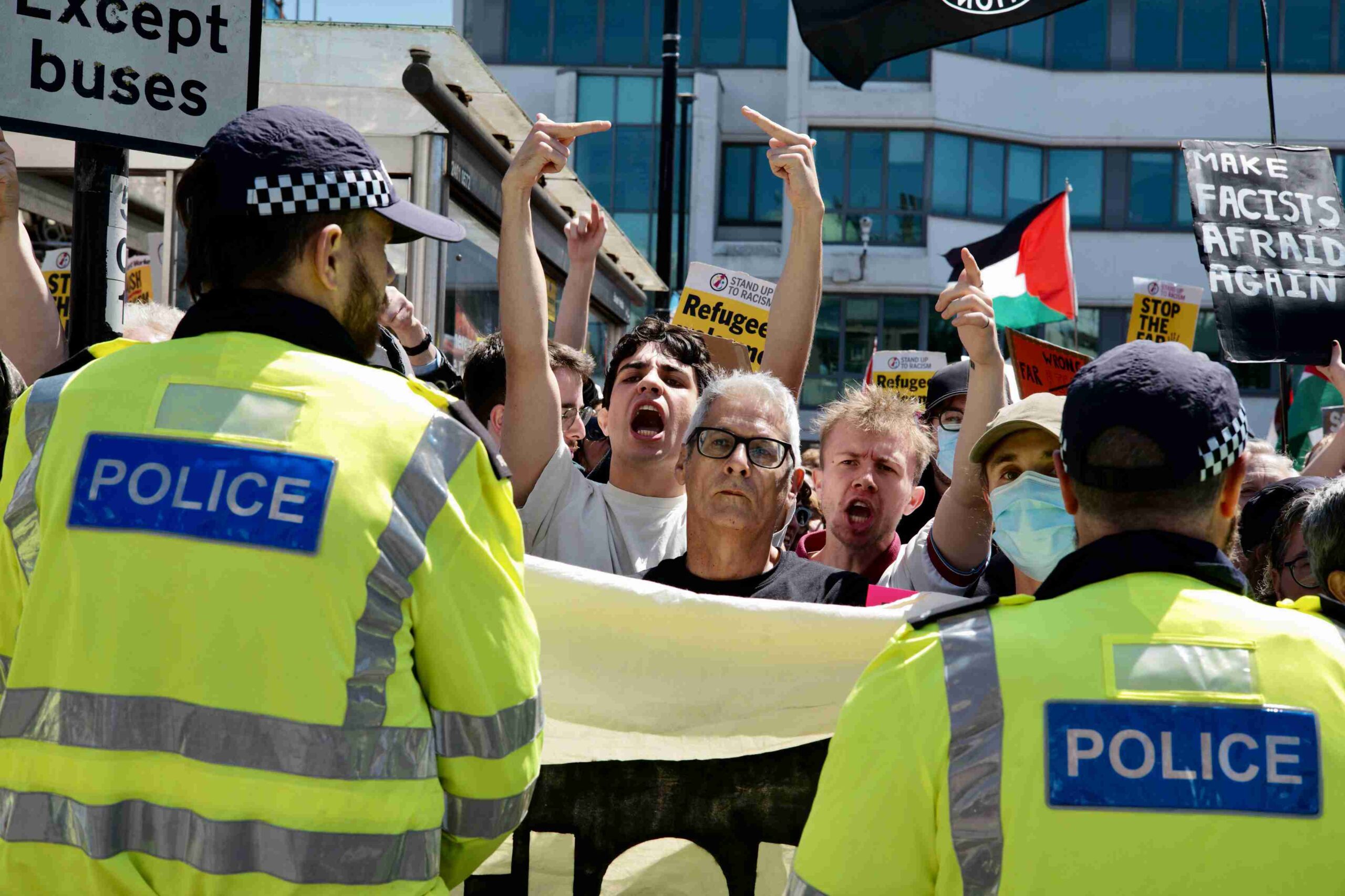 Five still under investigation after Saturday’s protest clash Five still under investigation after Saturday’s protest clash