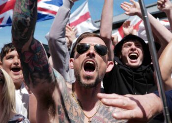 Five men and three women released after being arrested at protest