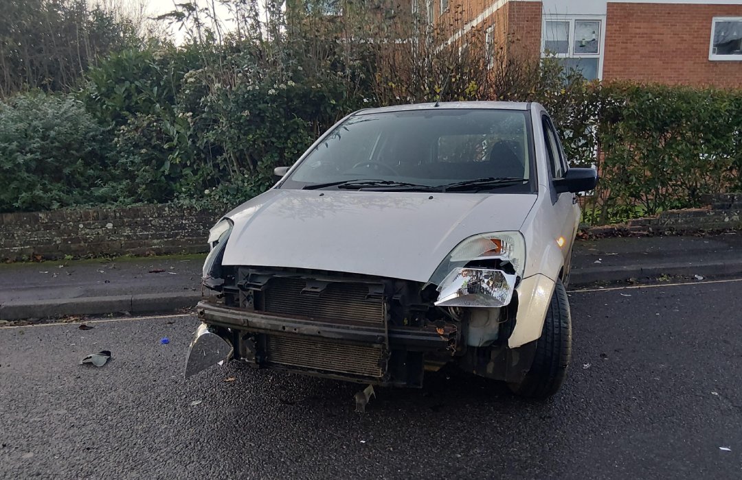 Drink driver crashes and dumps car in middle of road