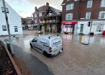 Flash flooding hits Brighton as drought ends
