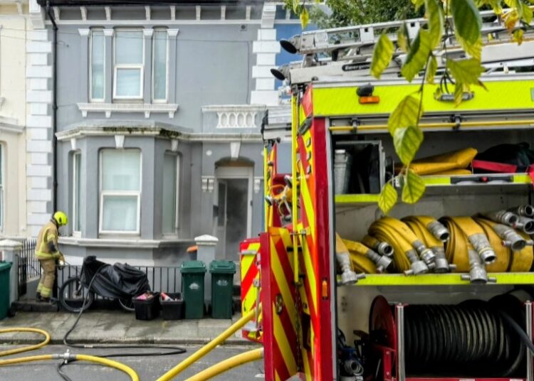 Residents evacuated as Brighton flat catches fire