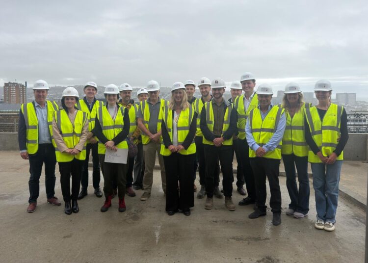 Mayor tops out flats on site where half of Brighton was born