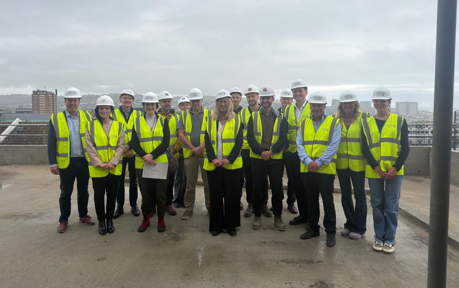 Mayor tops out flats on site where half of Brighton was born